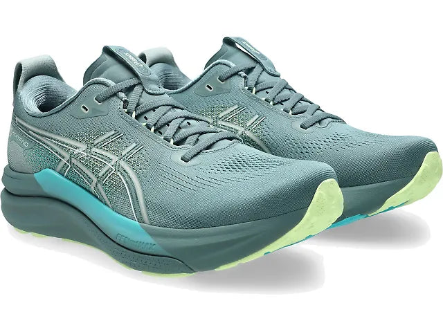 ASICS Men's GEL-KAYANO 33 - FOGGY TEAL/ILLUMINATE YELLOW