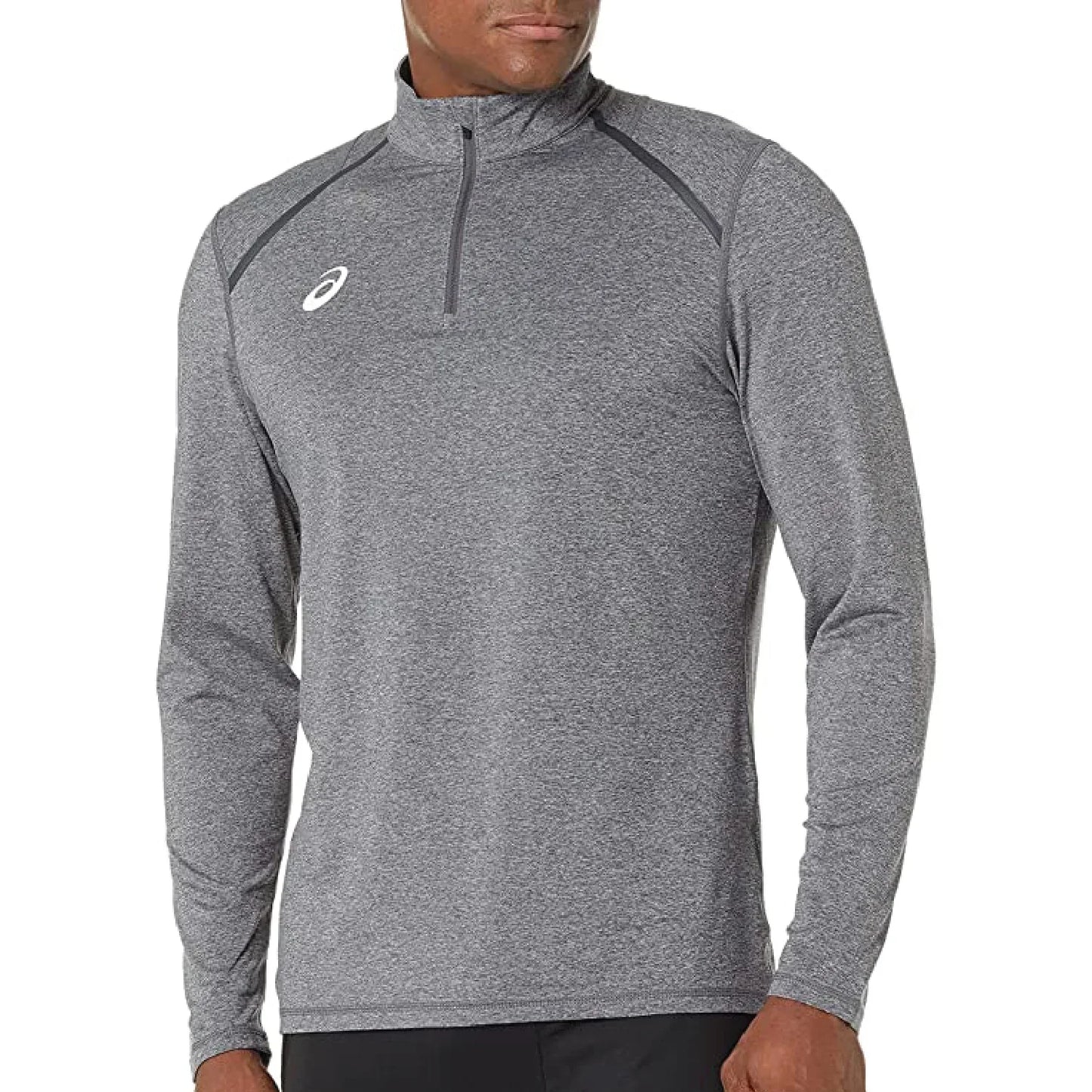 ASICS Men's Thermopolis 1/2 Zip Heather Steel Grey (2161a103)