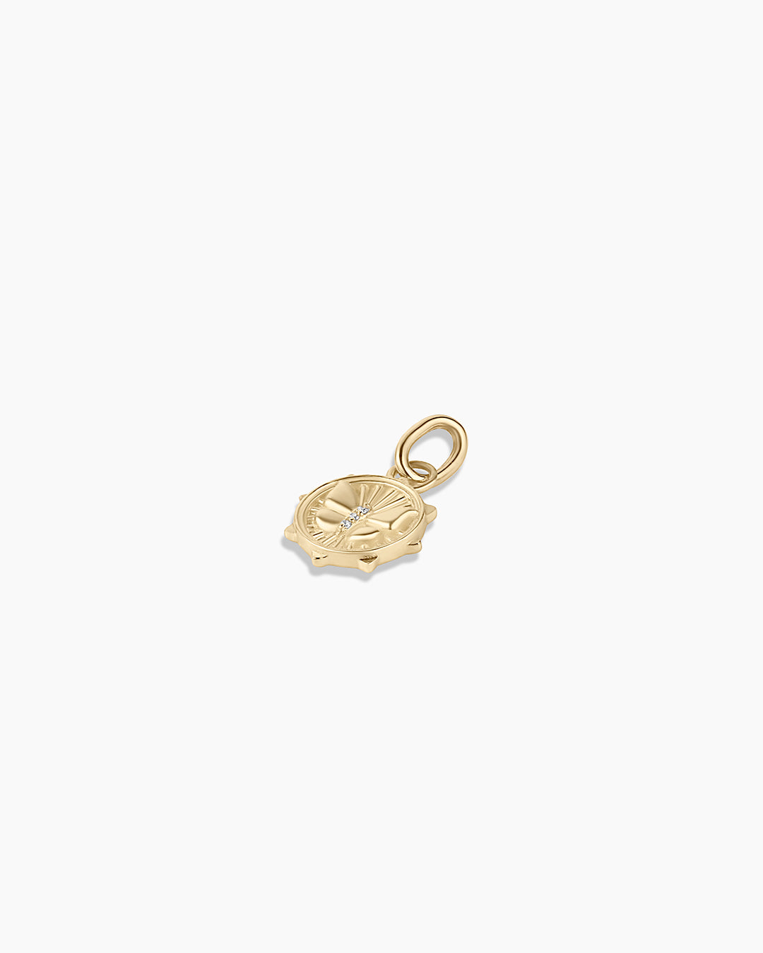 14K Diamond Butterfly Charm