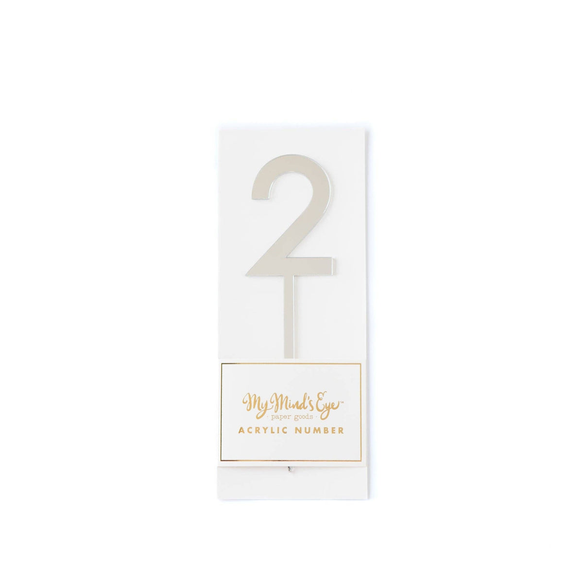 Basic Silver Acrylic Number - 2