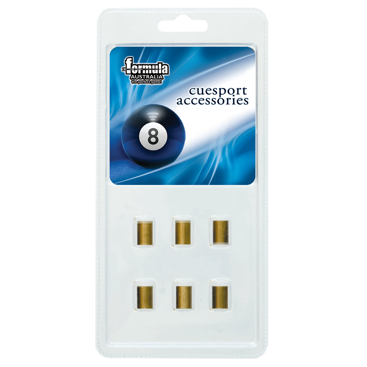 Brass Ferrule Screw On 9mm - SIX PACK