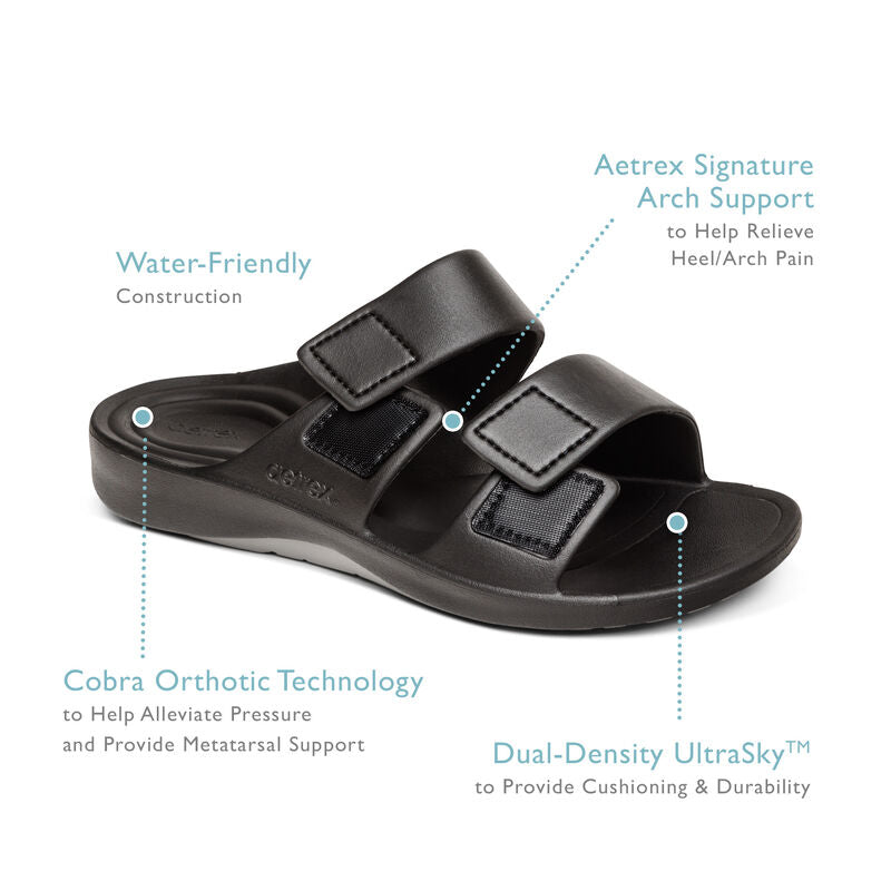 Aetrex Mens Milos Orthotic Slides (L9200M)