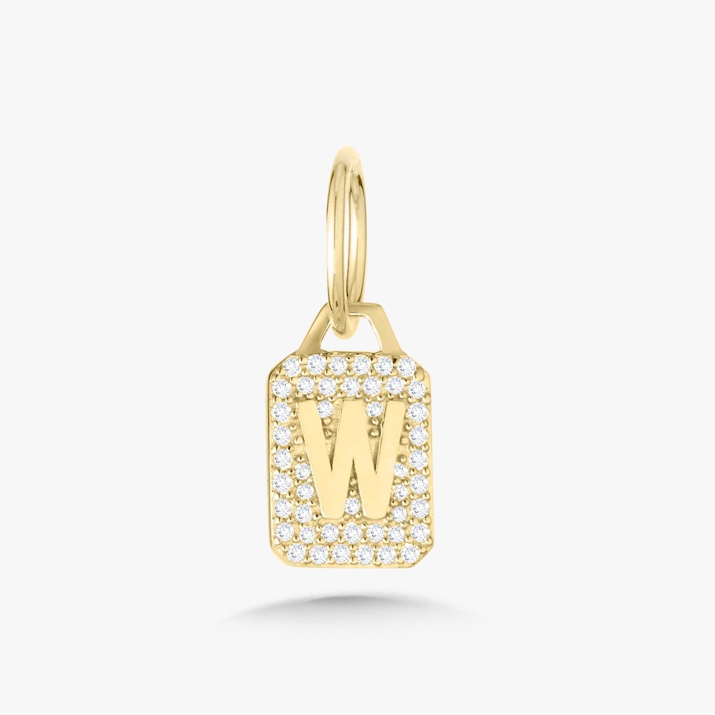 Mini Pave Diamond Initial Charm