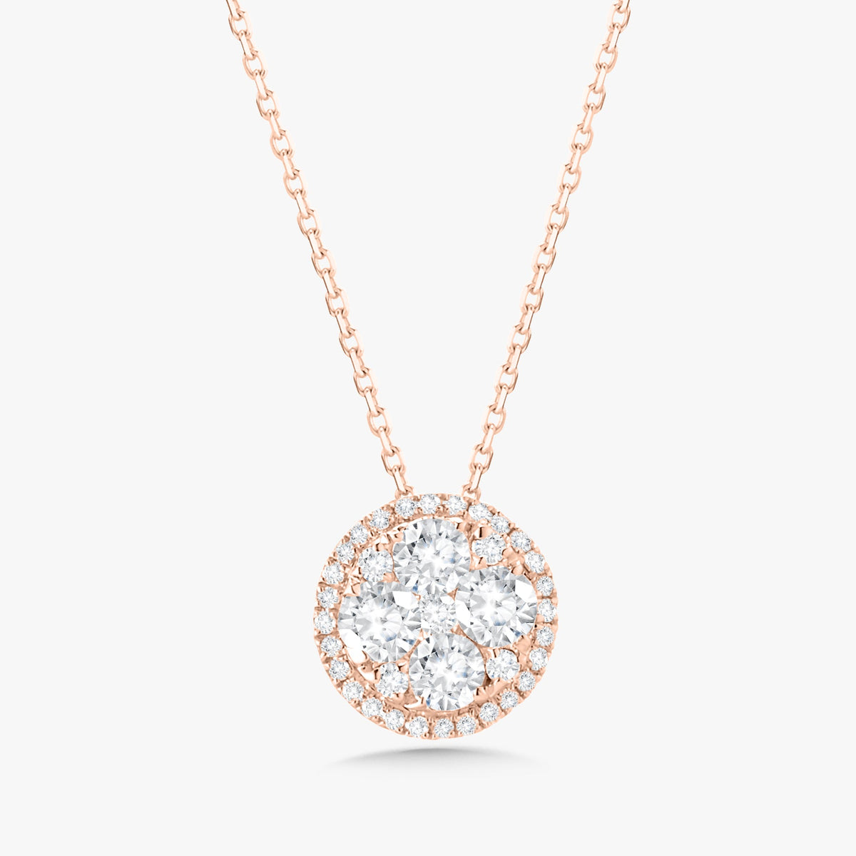 Natassia Round Pendant of Diamonds Necklace 0.60 ctw