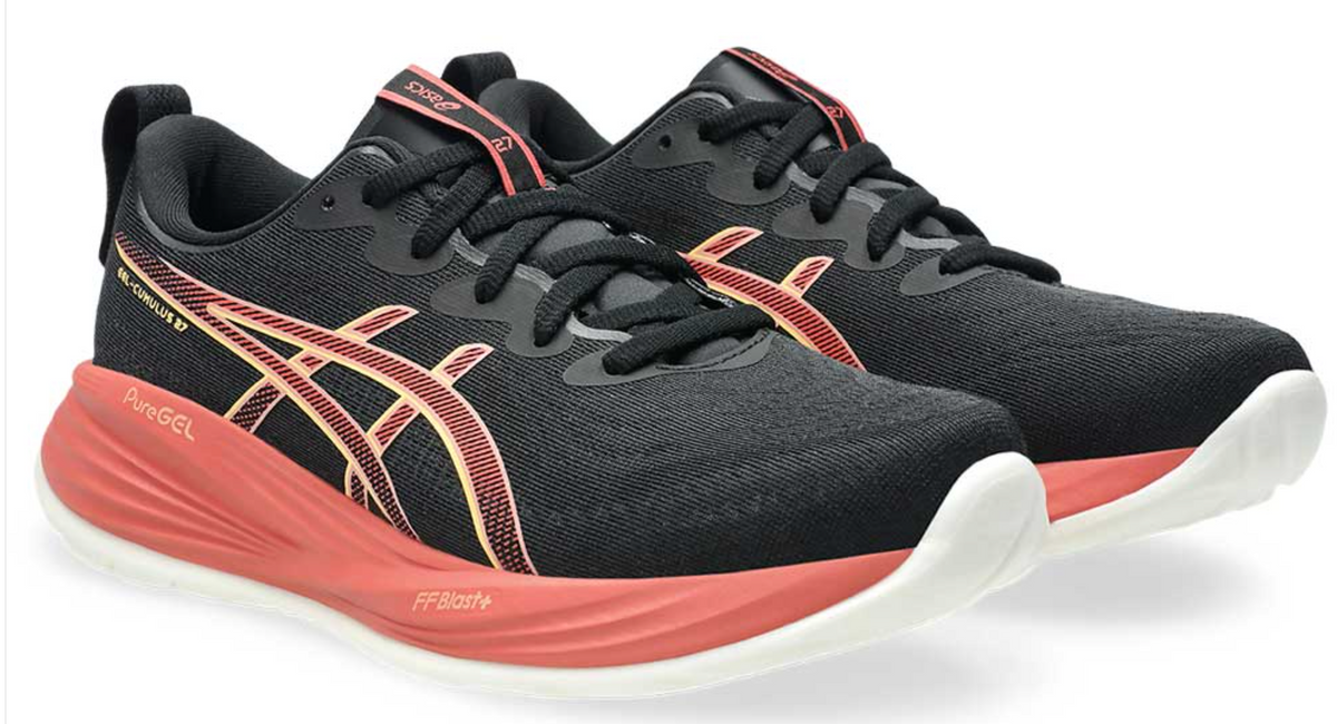 Asics Womens Gel Cumulus 27 - Black/Orange Glow (1012B772-003)