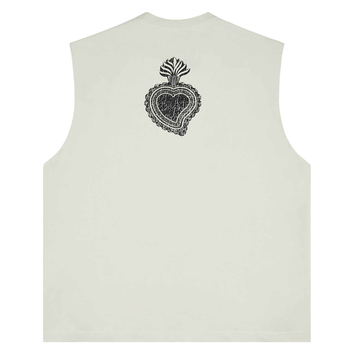 Diamond Sleeveless Tee | Vintage White/Black