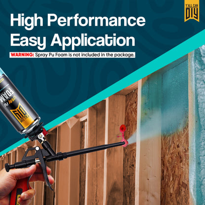 Y'allCanDIY Spray Foam Insulation Kit 12 pack(32.8 oz Each) with Full DIY Kit