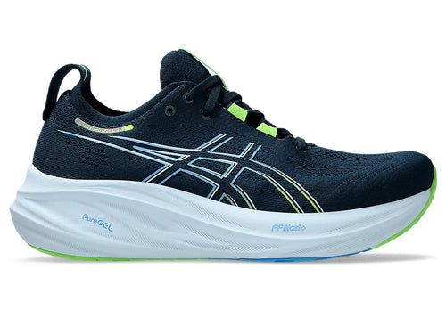 Asics Mens Gel Nimbus 26 Wide - French Blue/Electric Lime (1011B795-400)