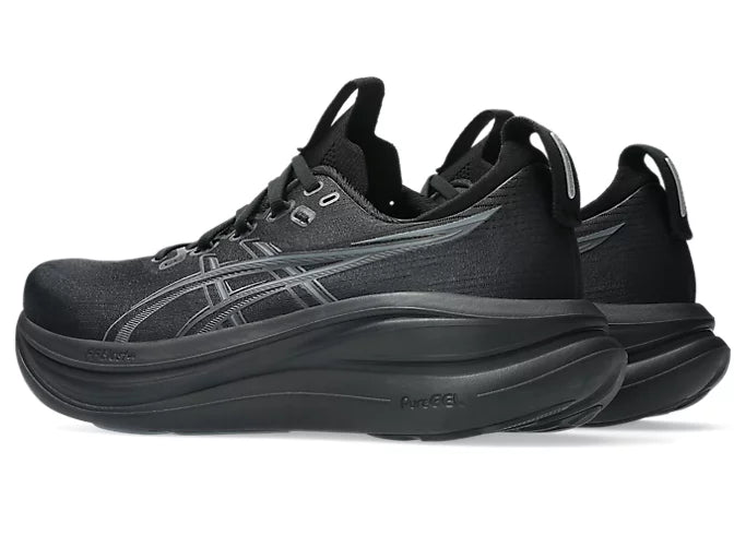ASICS Men's GEL-NIMBUS 28 Wide - BLACK/GRAPHITE GREY
