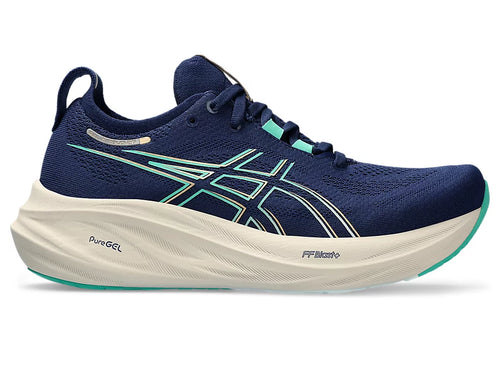 Asics Womens Gel Nimbus 26- Blue Expanse/Aurora Green (1012B601-400)