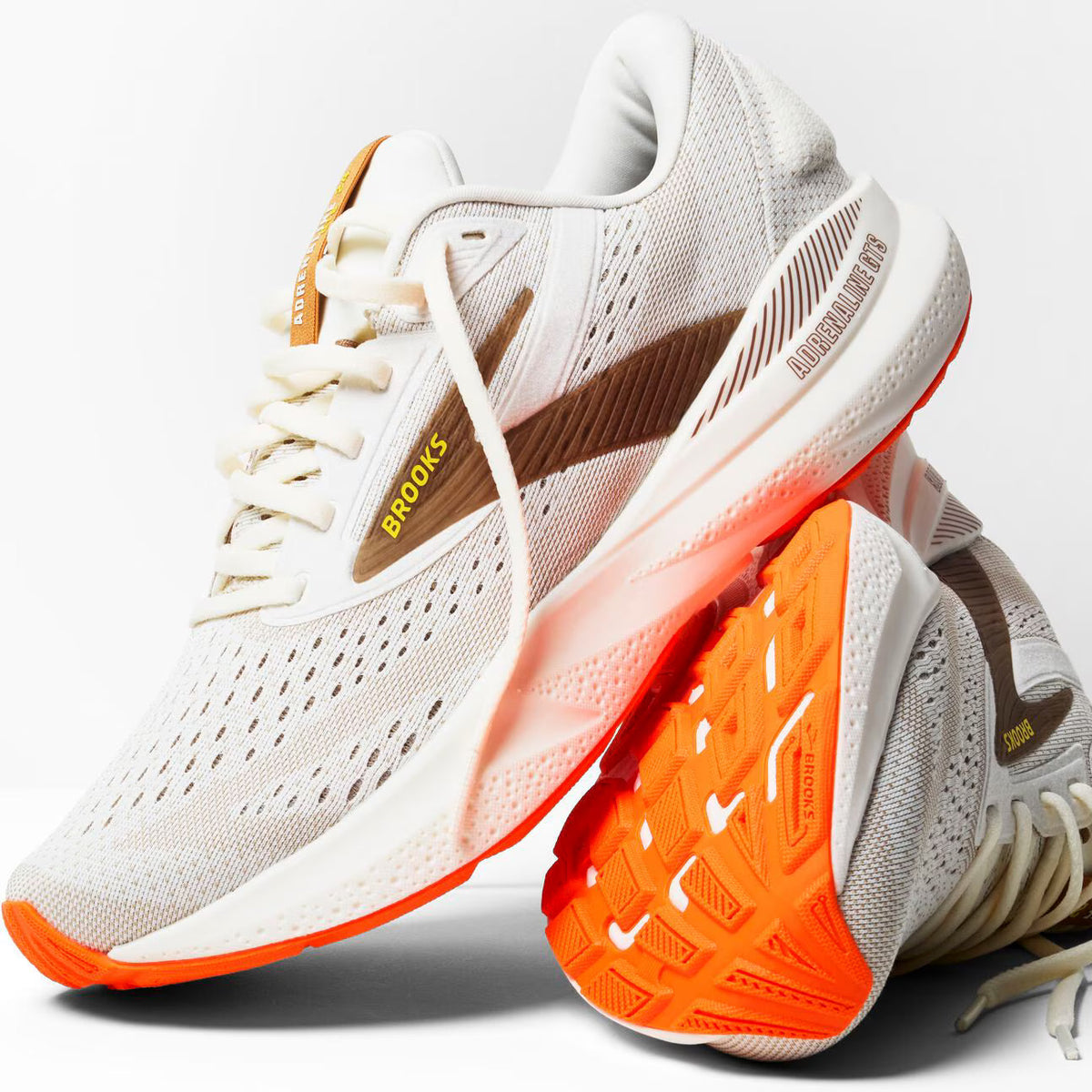 Brooks Men's Adrenaline GTS 24 - Coconut/Portabella/Orange