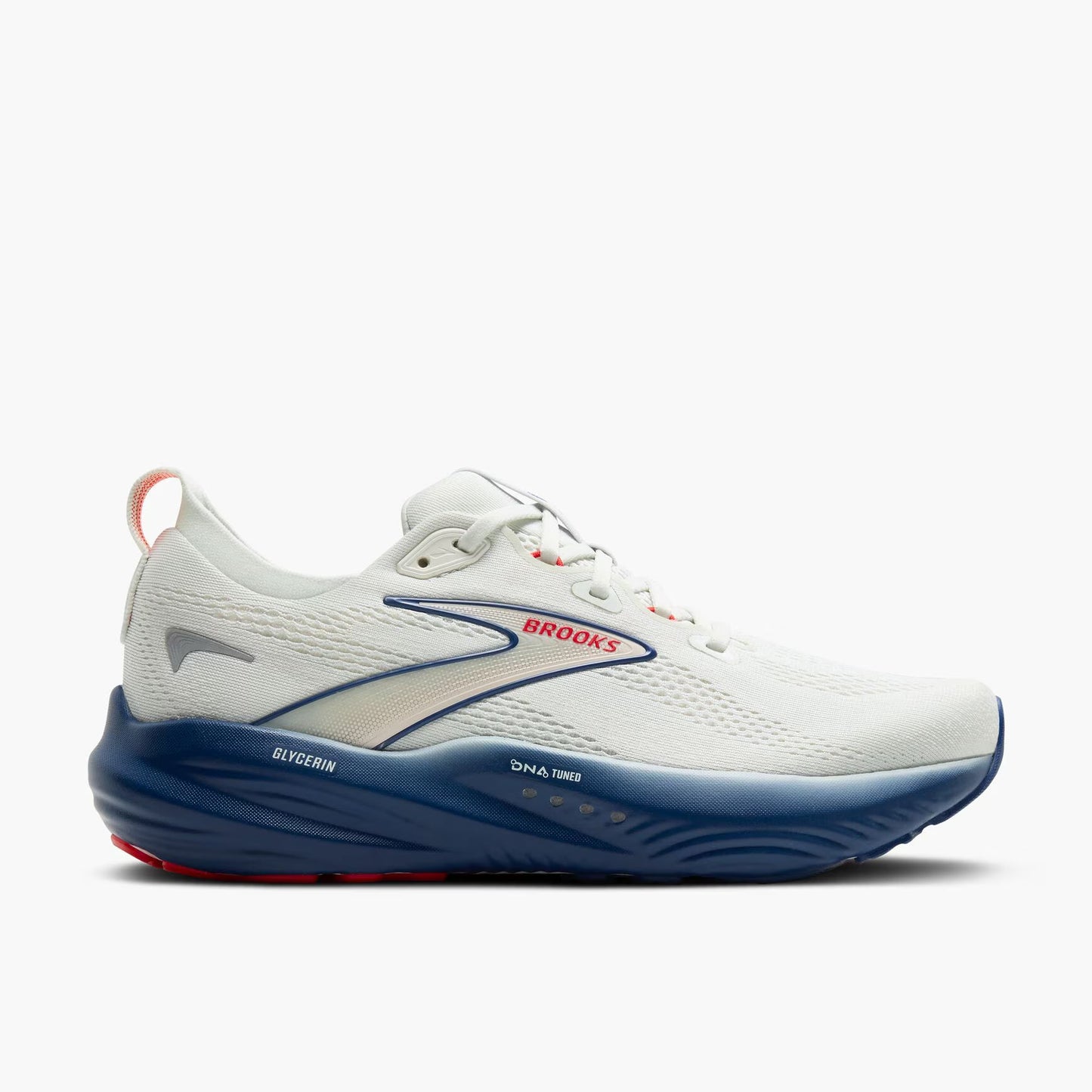 Brooks Men's Glycerin 22 - Gray/Navy Peony/Fiery Red