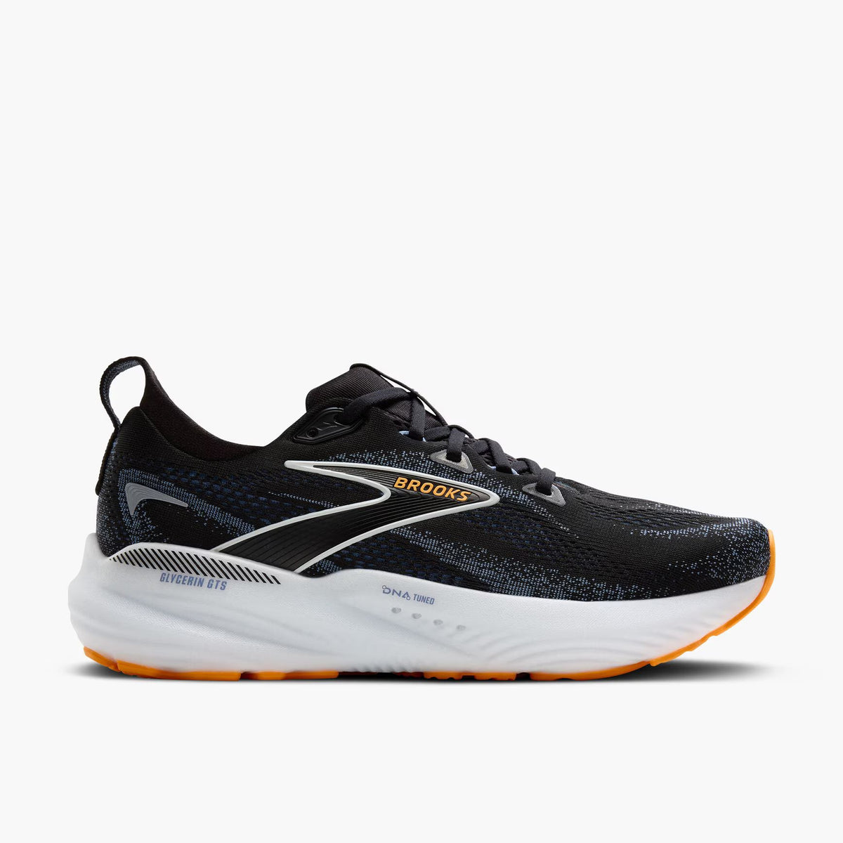 Brooks Men's Glycerin GTS 22 - Black/Country Blue/Orange Pop