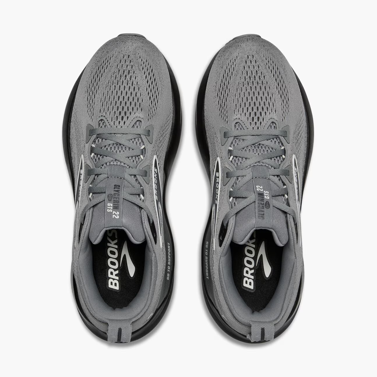 Brooks Men's Glycerin GTS 22 (Wide) - Primer Gray/Ebony/Bluewash