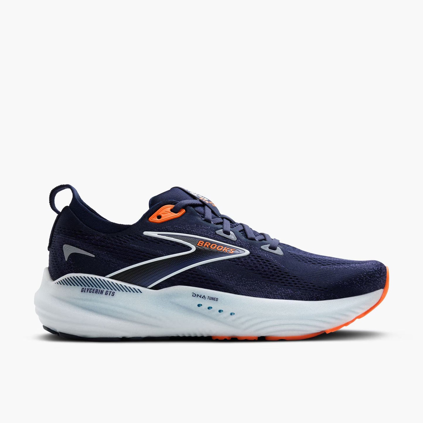 Brooks Mens Glycerin GTS 22- Peacoat/Blue Ribbon/Orange(1104461D494)