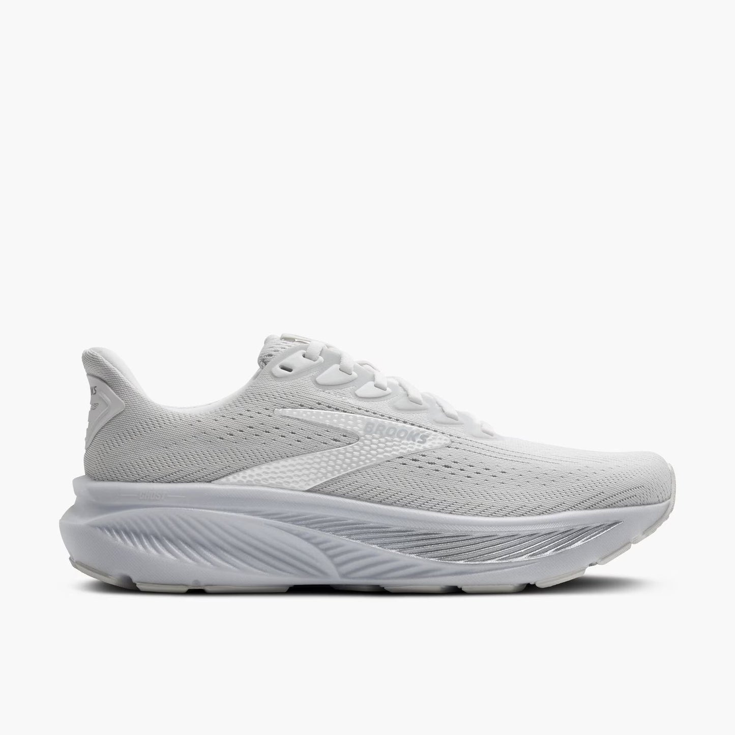 Brooks Women's Ghost 17 (Wide) - White/White/Grey