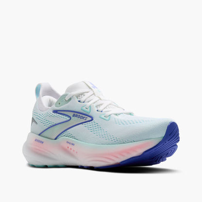 Brooks Women's Glycerin 22 (Wide) - White/Limpet Shell/Amparo Blue