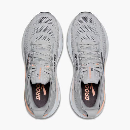 Brooks Women's Adrenaline GTS 25 - Grey/Blackened Pearl/Coral - Wide (D)