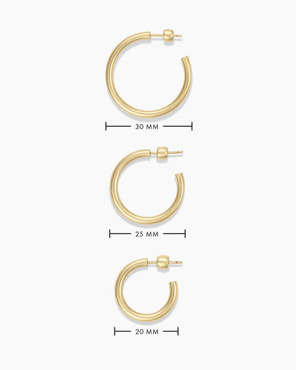 14K Gold Carter Hoops