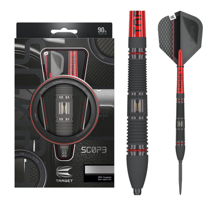 TARGET - Scope SP02 Swiss Point Steel Tip Darts - 90% Tungsten - 23g