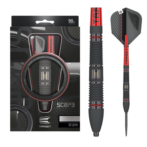 TARGET - Scope SP02 Swiss Point Steel Tip Darts - 90% Tungsten - 23g