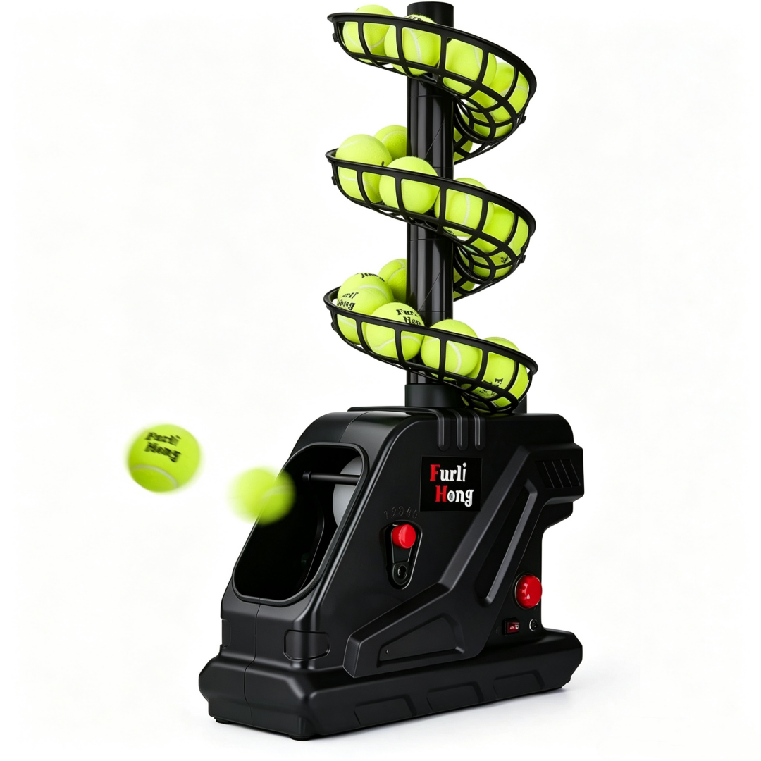 Portable Tennis Ball Machine｜5 Adjustable Angles, 30 MPH Max Speed for Solo & Group Training