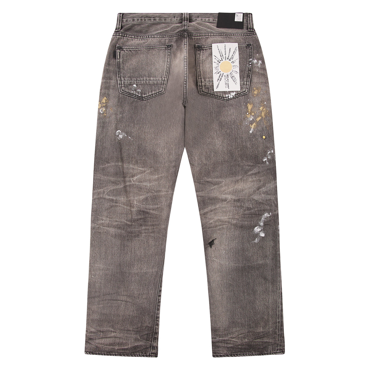 Edo Straight Kuro Peinto Denim | Grey