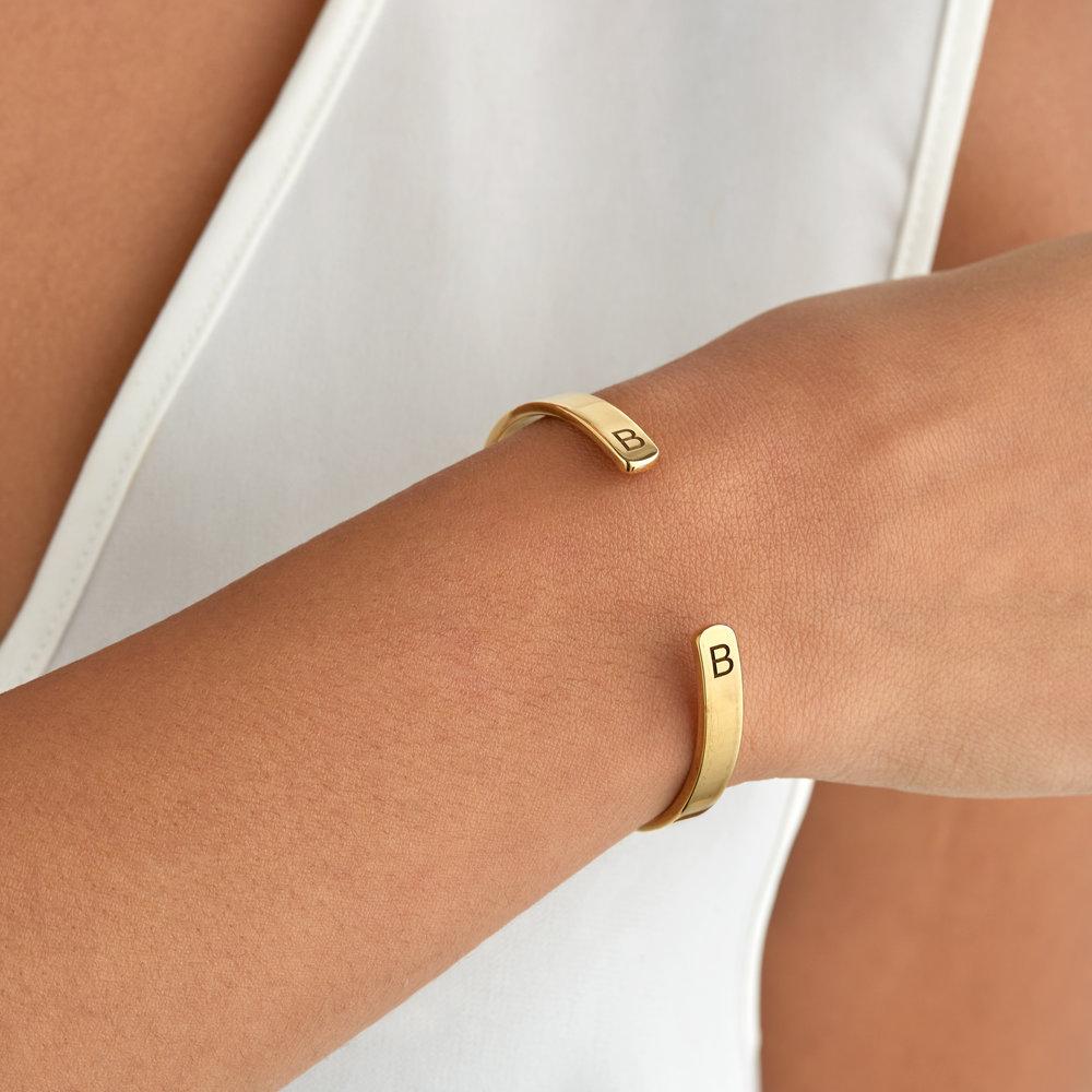 Rose Gold Thick Engraved Bangle