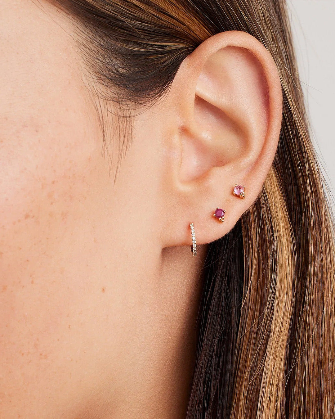 14K Diamond Pavé Huggies