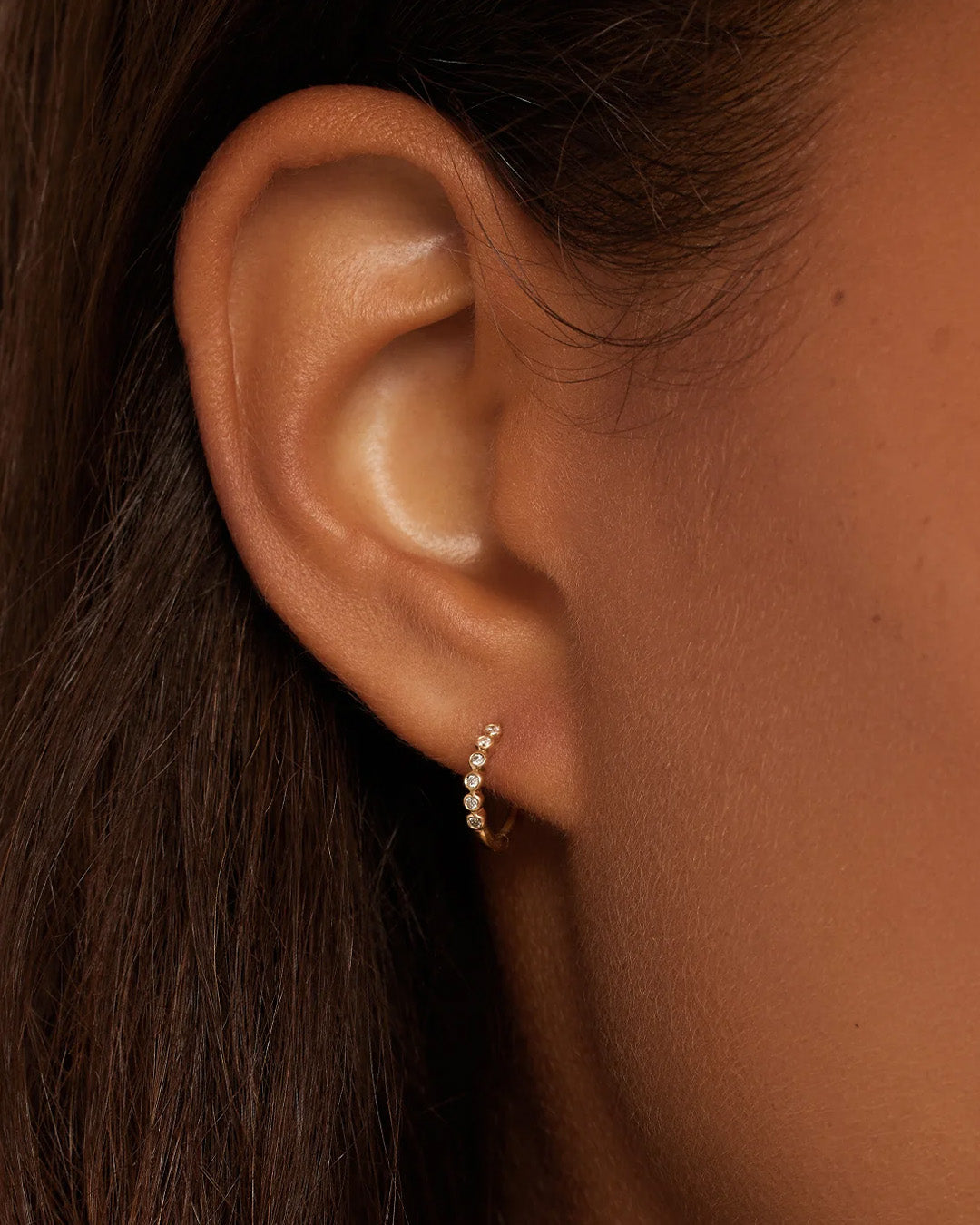 14K Classic Diamond Huggies