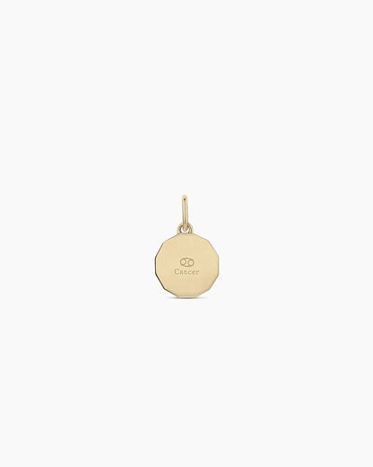 14K Diamond Zodiac Coin Charm