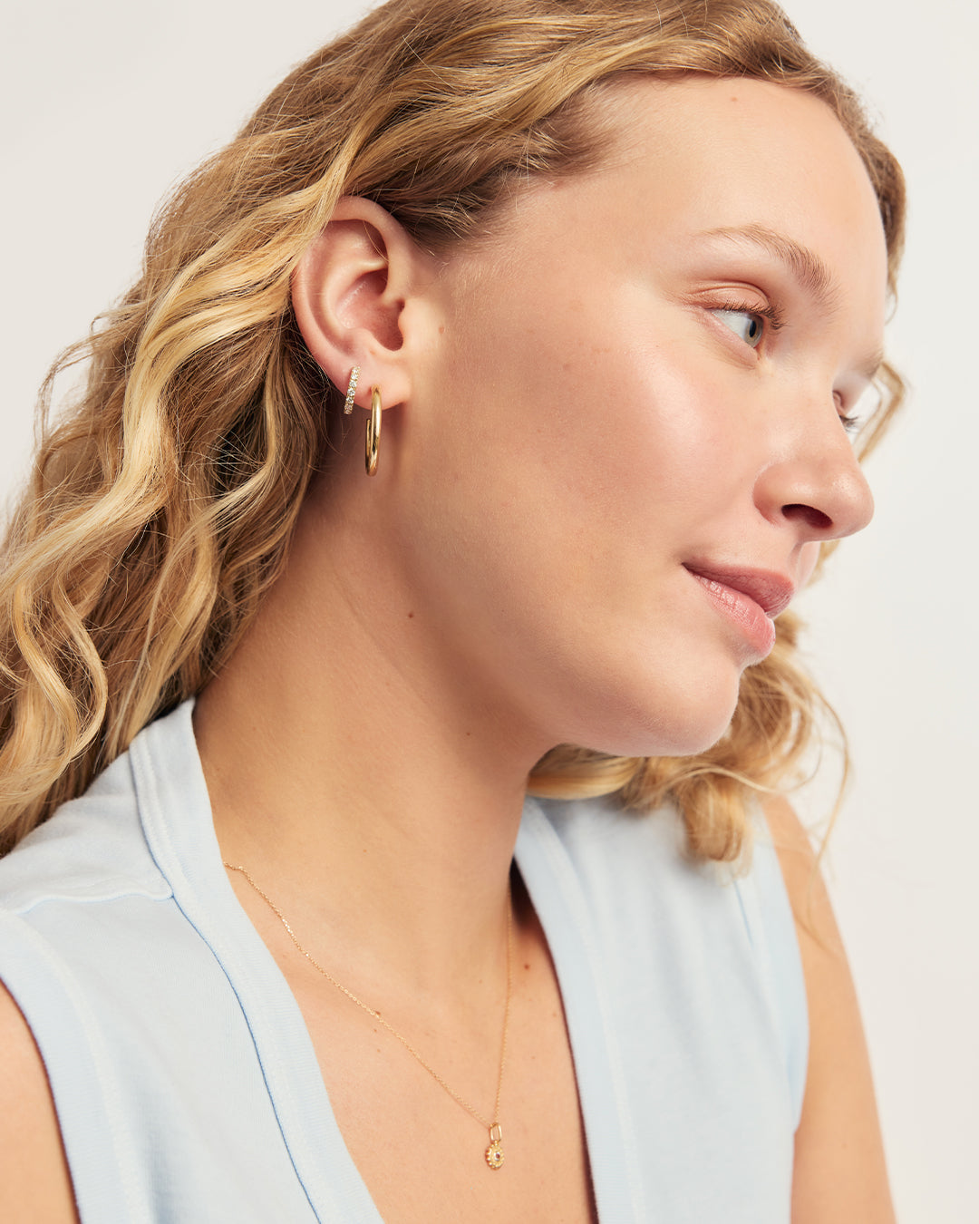 14K Gold Carter Hoops