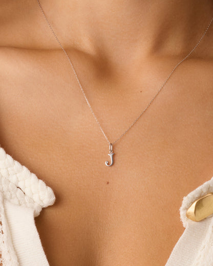 14K Diamond Vintage Alphabet Charm