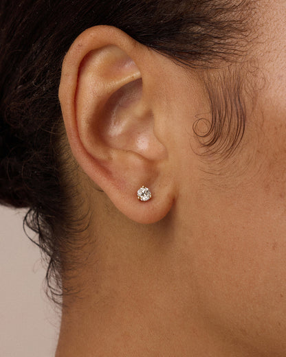 14K Lab Grown Diamond Solitaire Single Stud