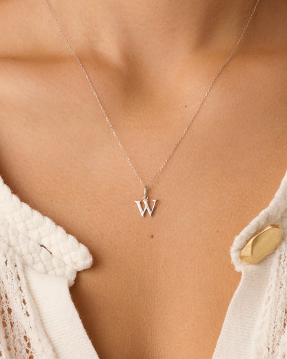 14K Diamond Vintage Alphabet Charm Necklace