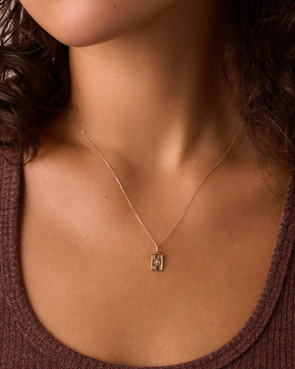 14K Diamond Ace Charm Necklace