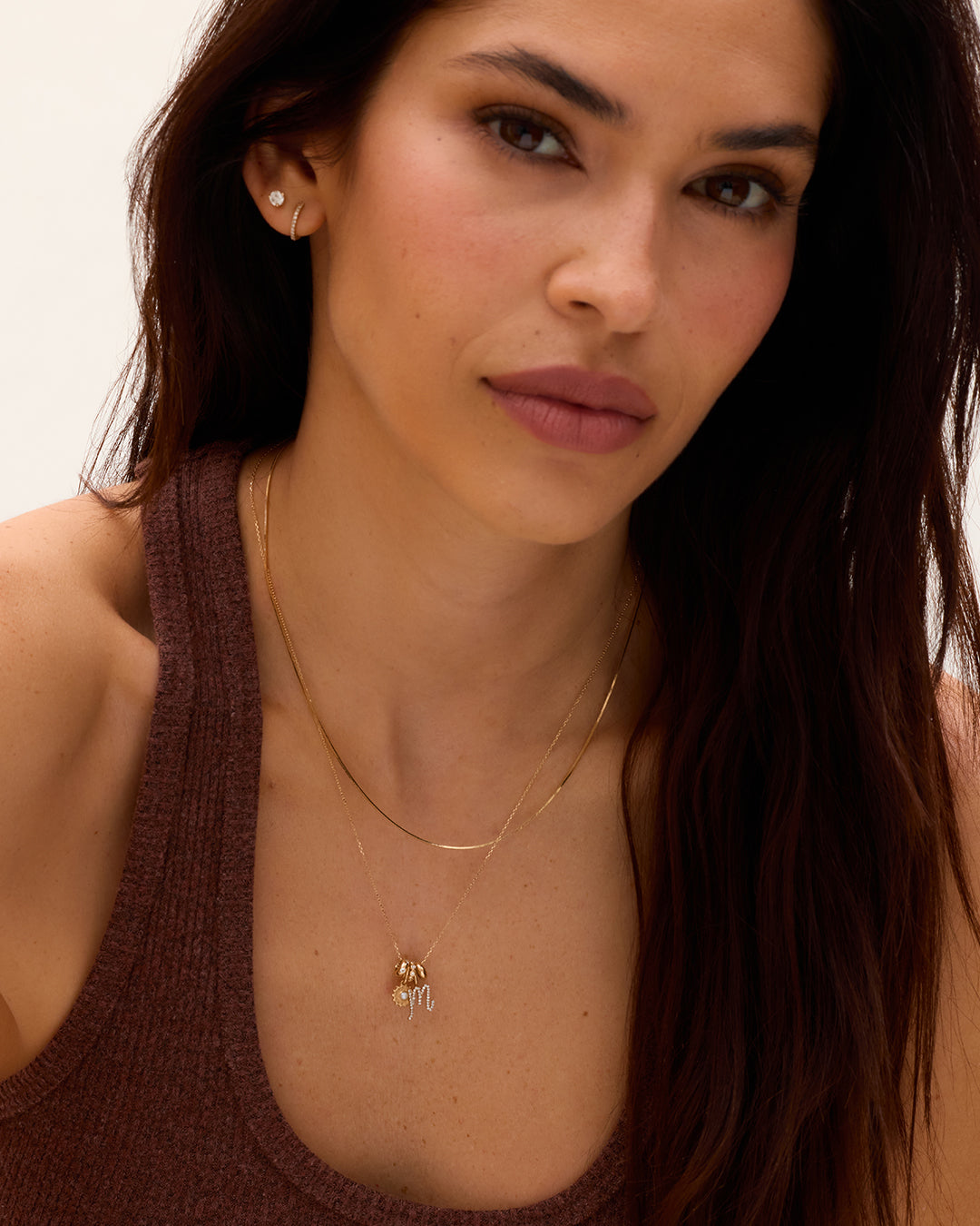 14K Classic Diamond Halo Charm