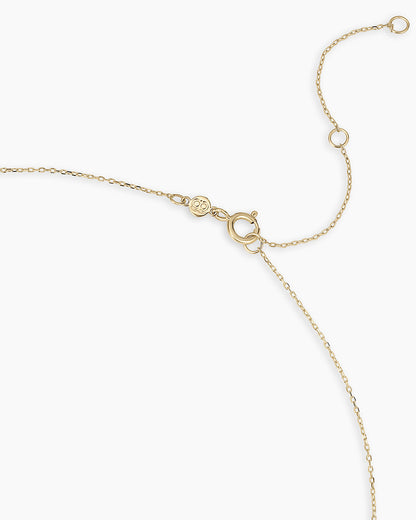 14K Gold Birthstone Halo Charm Necklace