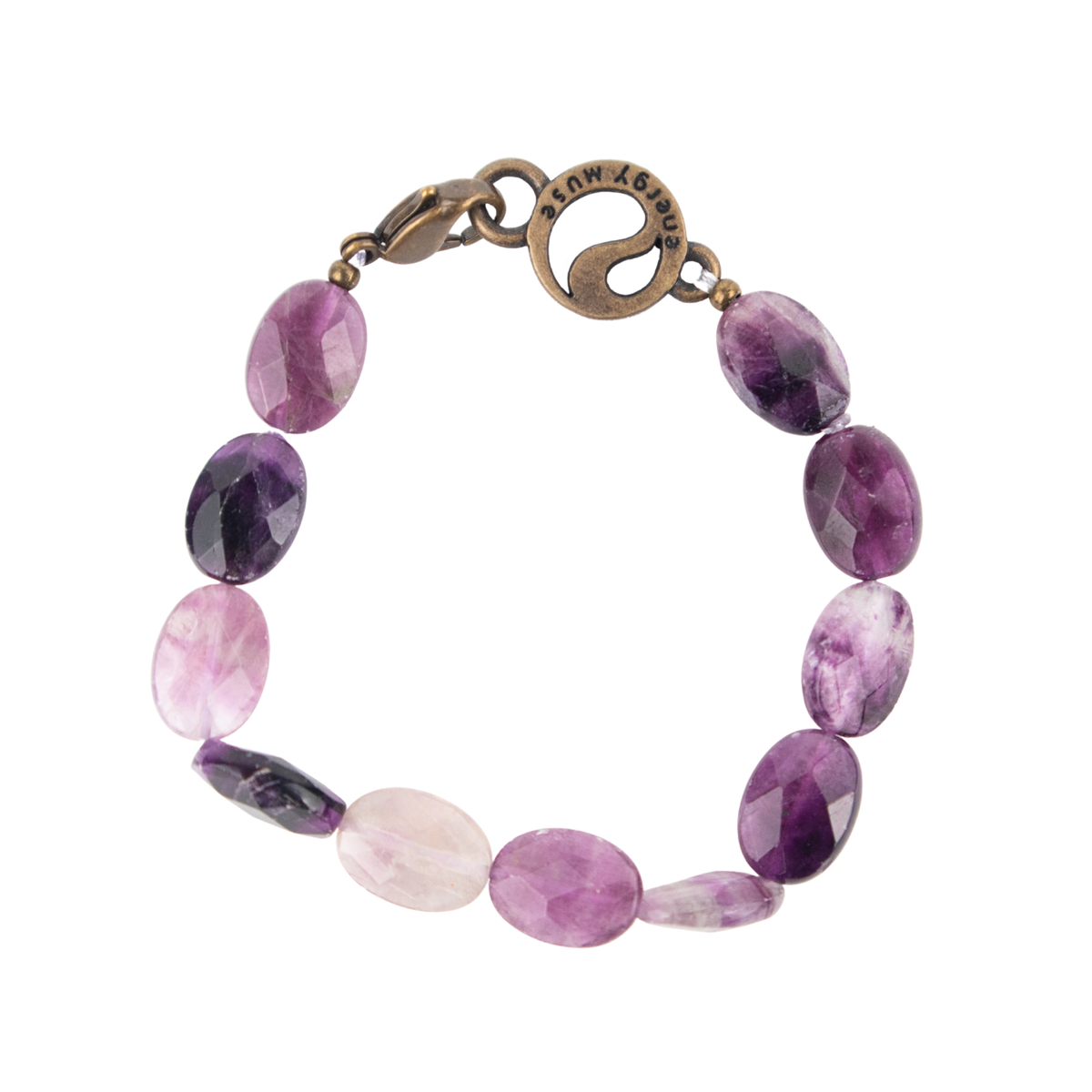 Fluorite Oval Bracelet with Clasp