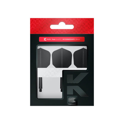 TARGET - K-FLEX All-In-One Moulded Flights NO6 Size - BLACK