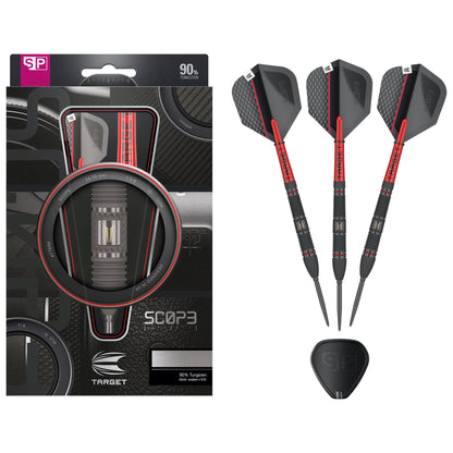 TARGET - Scope SP02 Swiss Point Steel Tip Darts - 90% Tungsten - 23g
