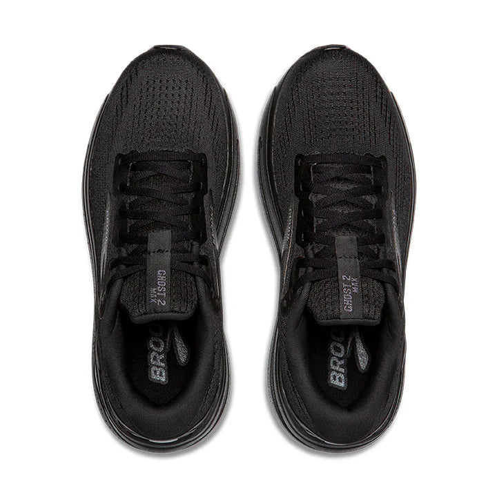 Brooks Mens Ghost Max 2 Wide- Black/Black/Ebony (1104311D020)