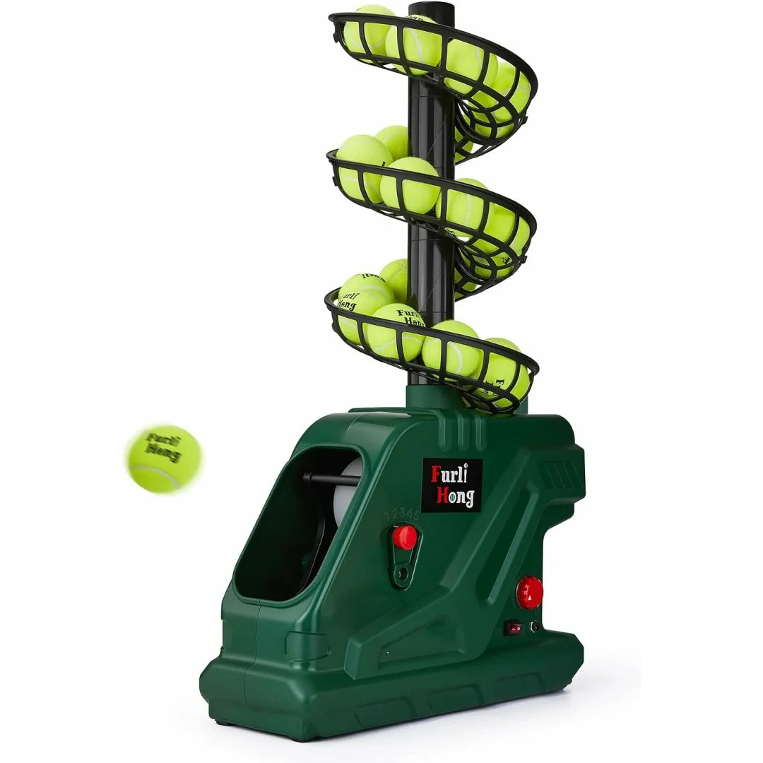 Portable Tennis Ball Machine｜5 Adjustable Angles, 30 MPH Max Speed for Solo & Group Training