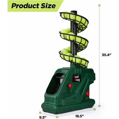 Portable Tennis Ball Machine｜5 Adjustable Angles, 30 MPH Max Speed for Solo & Group Training