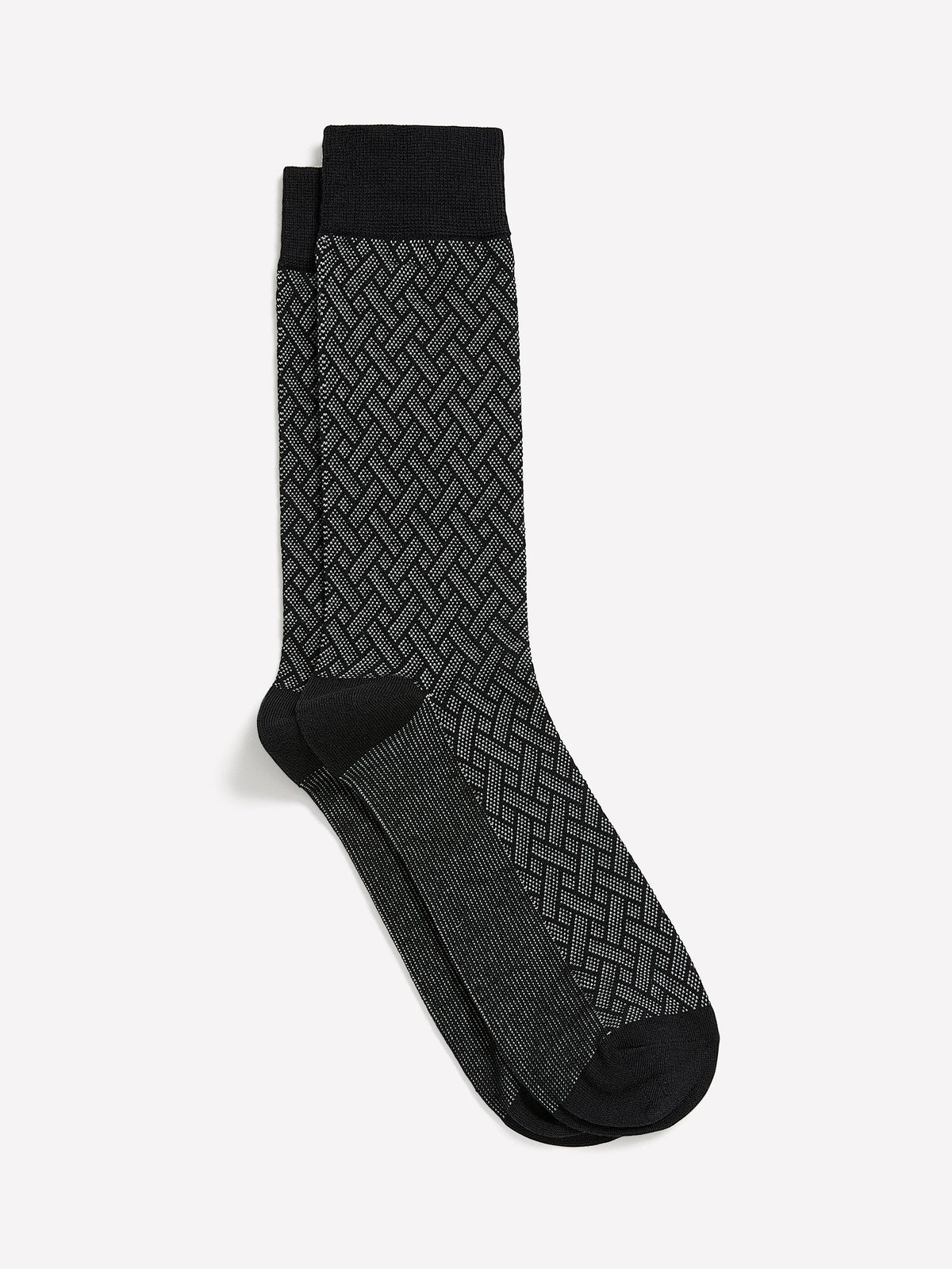 Dress Socks with Geometric Pattern