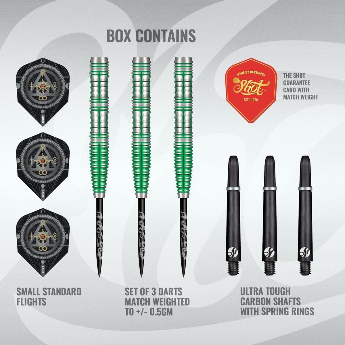 SHOT - 23g - Alchemy Mythril - 90% Tungsten - Steel Tip Darts
