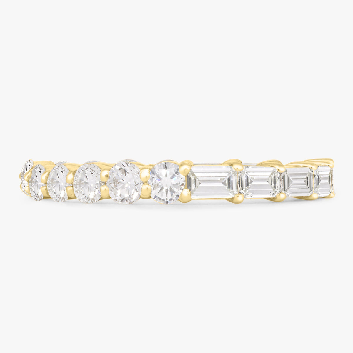 Best of Both Baguette and Round Eternity Band