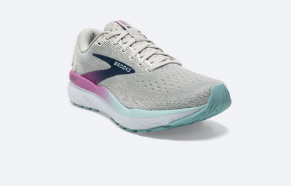 Brooks Womens Ghost 16 - White/Grey/Estate Blue (1204071B175)