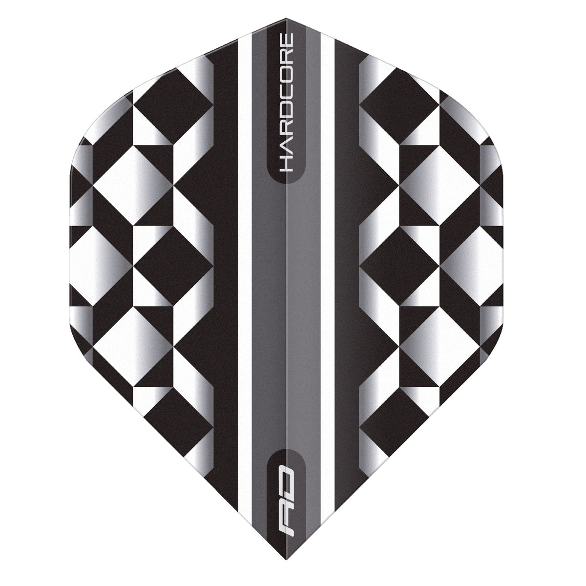 RED DRAGON - Hardcore Geometric Dart Flights - Black and Clear