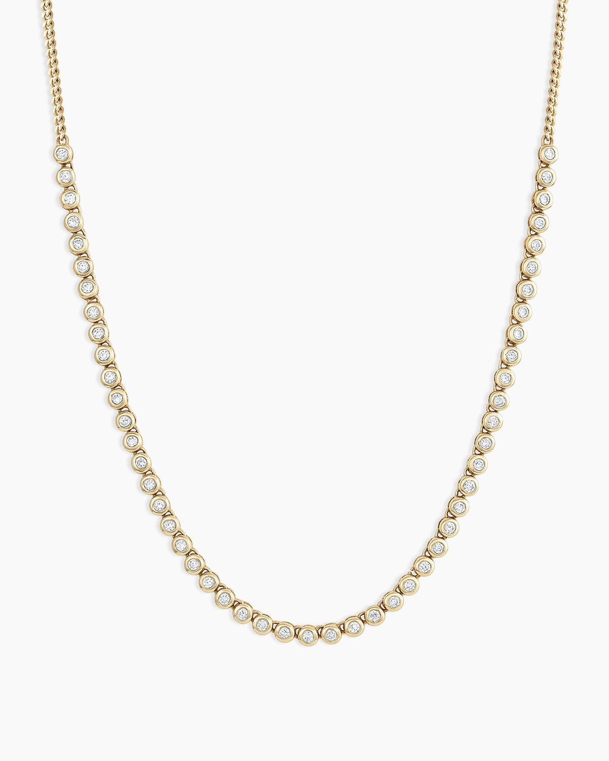 14K Classic Diamond Row Necklace